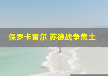 保罗卡雷尔 苏德战争焦土